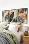 Wallity Huhu468S Pintura Decorativa en MDF con Marcos de Madera (3 Piezas, 20 x 30 cm)
